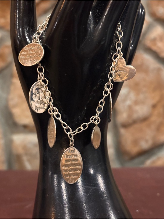 Sterling Lords Prayer Jewelry - Sterling silver Lords Prayer bracelet